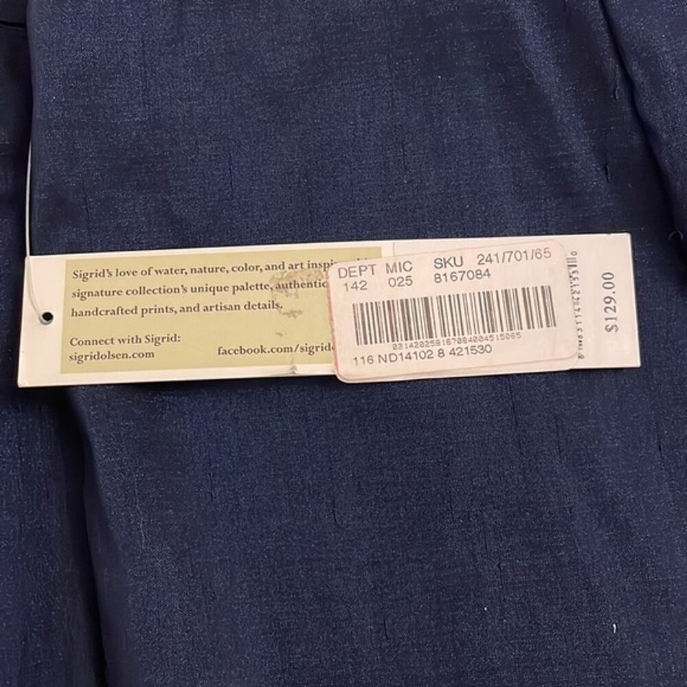 Sigrid Olsen Signature Navy Blue Pants Womens 8 NEW - Picture 8 of 15